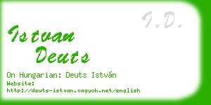 istvan deuts business card