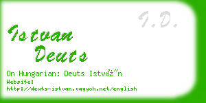 istvan deuts business card